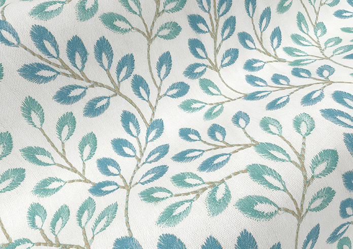 Fitzrovia Print, Horizon Blue - Roman Blind - Image 4